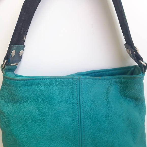 3 Interchangeable Straps KATIE KALSI Handpainted Leather Bucket Shoulder Bag - Picture 14 of 14